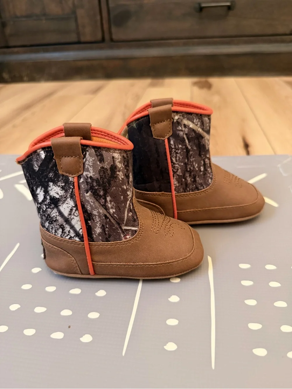 Twister Baby Buckers Infant Camo Cowboy Boots - Size 4 (9-12 Months)